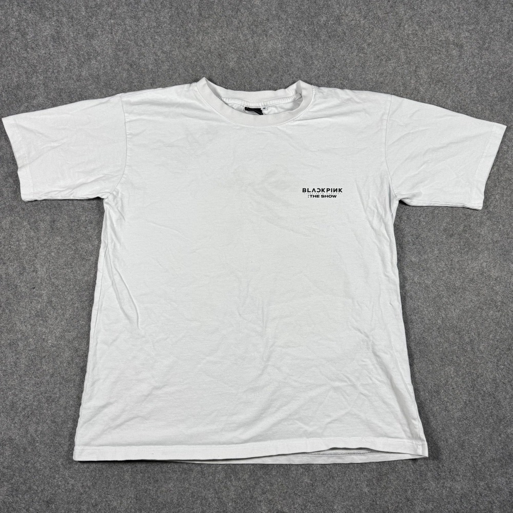 Blackpink‎ The Show Livestream Concert T-Shirt Mens Medium White Setlist Graphic
